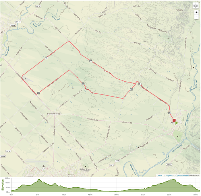 Novice Tour Stage 1 Course Map