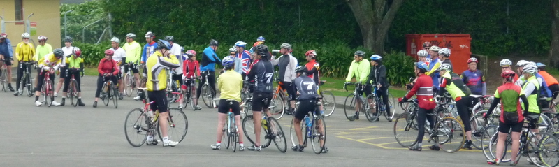 Riders meeting at Memorial Park